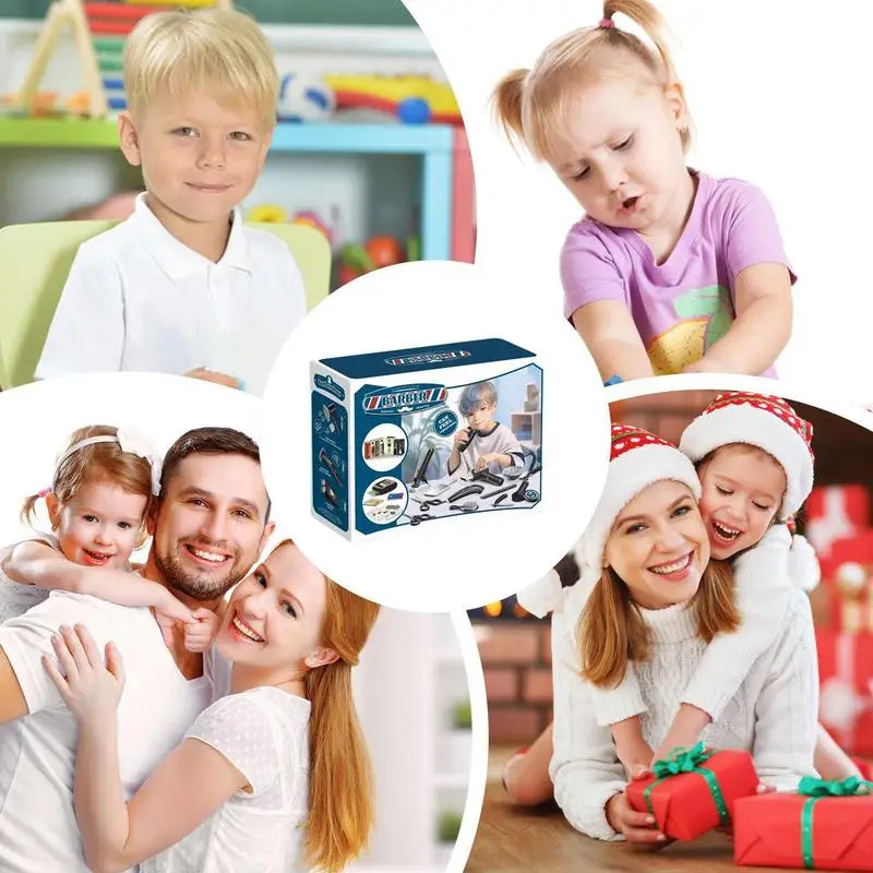 Stylist Hairdresser Role Play Toy Pretend Play Hair Cutting Kit With Hair Dryer