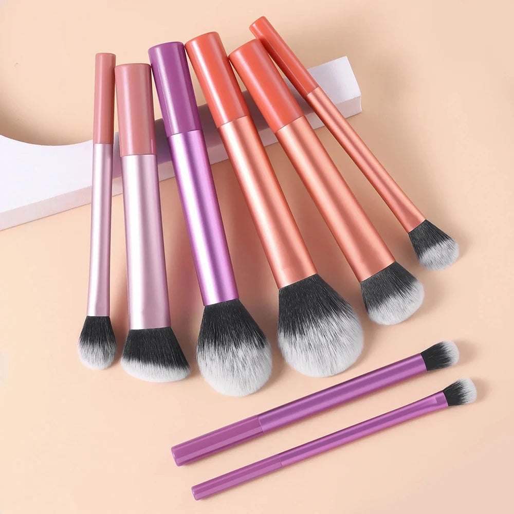 Makeup Brush Kit Soft 8pcs Synthetic Hair Make Up Brushes