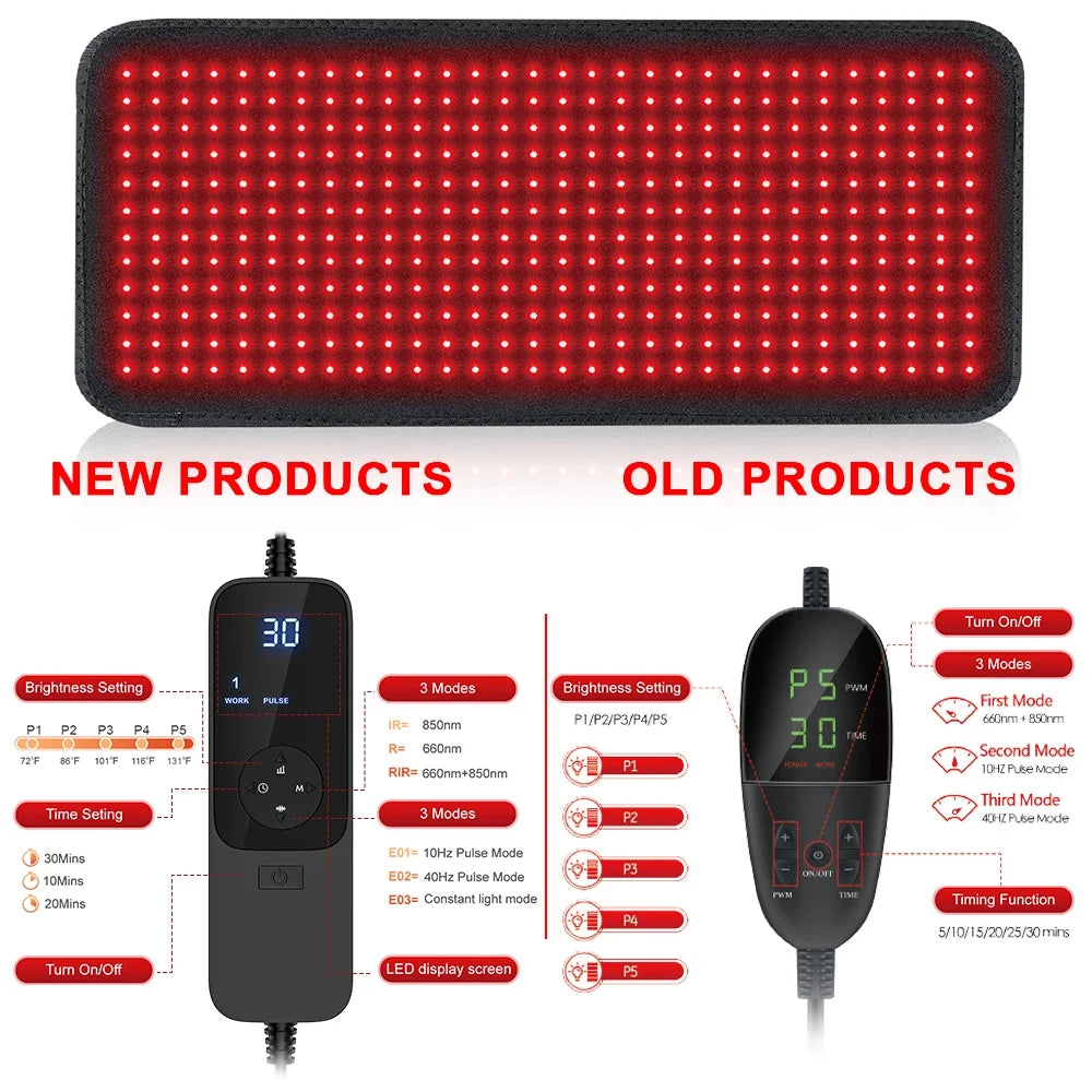Updated Red Light Therapy Heating Pad for Body Device Cushion Mat Infrared Light