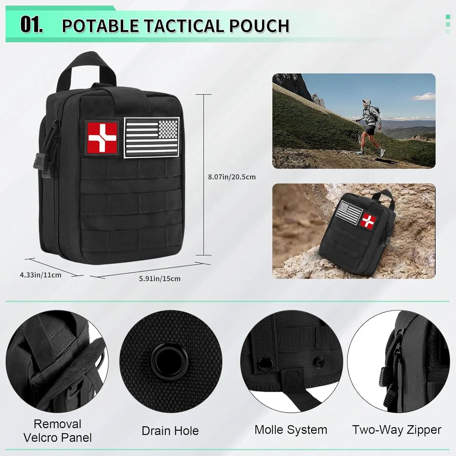 171PCS Survival First Aid Kit with Emergency Tent, Gear
