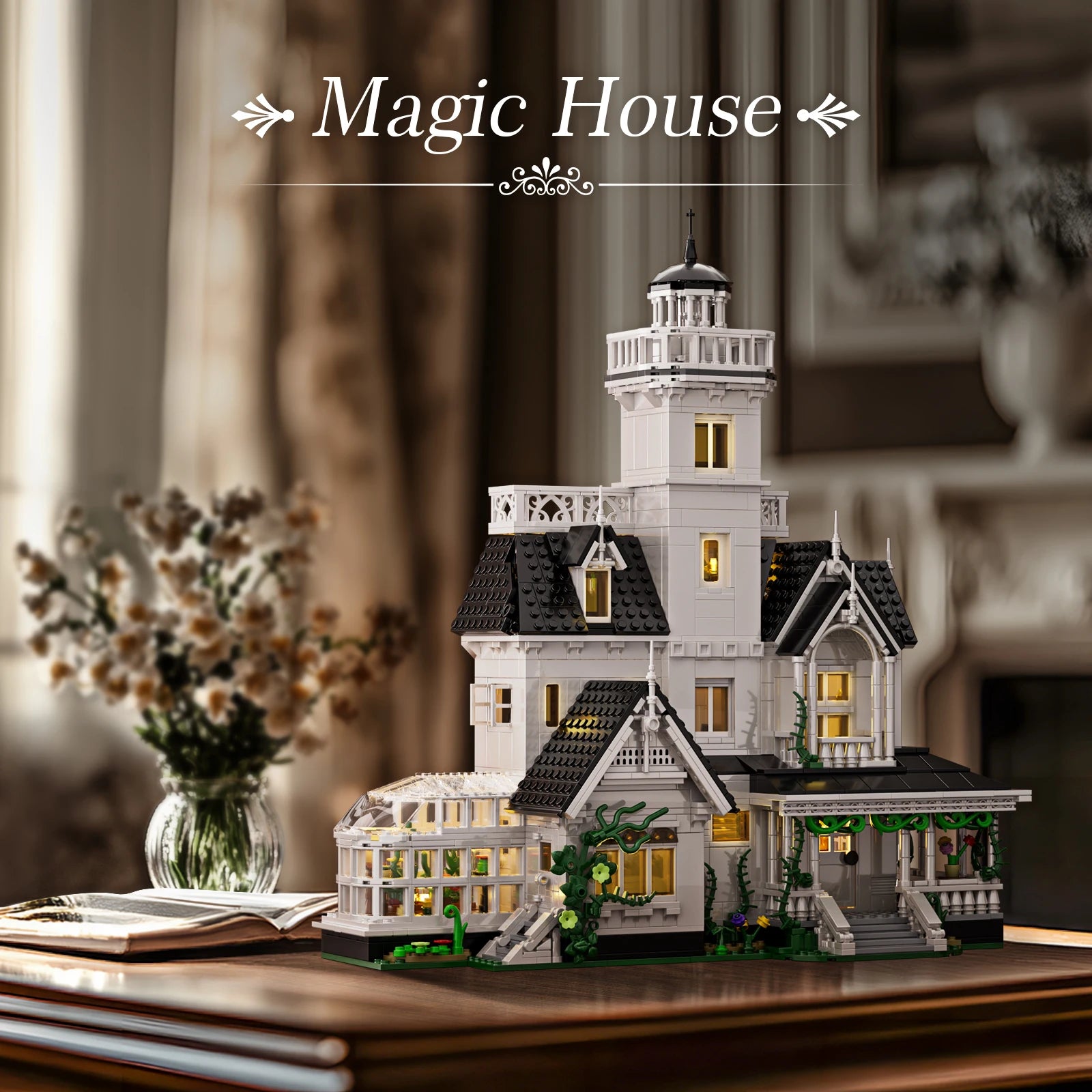 1877 Pcs Magic House Blocks Set Owens House Building Set Creator Architecture Model