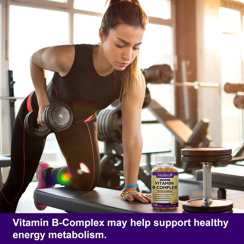 Mulittea Vitamin B Complex Capsules Help Relieve Fatigue Improve Digestion Reduce Stress Better Mood Support Immune