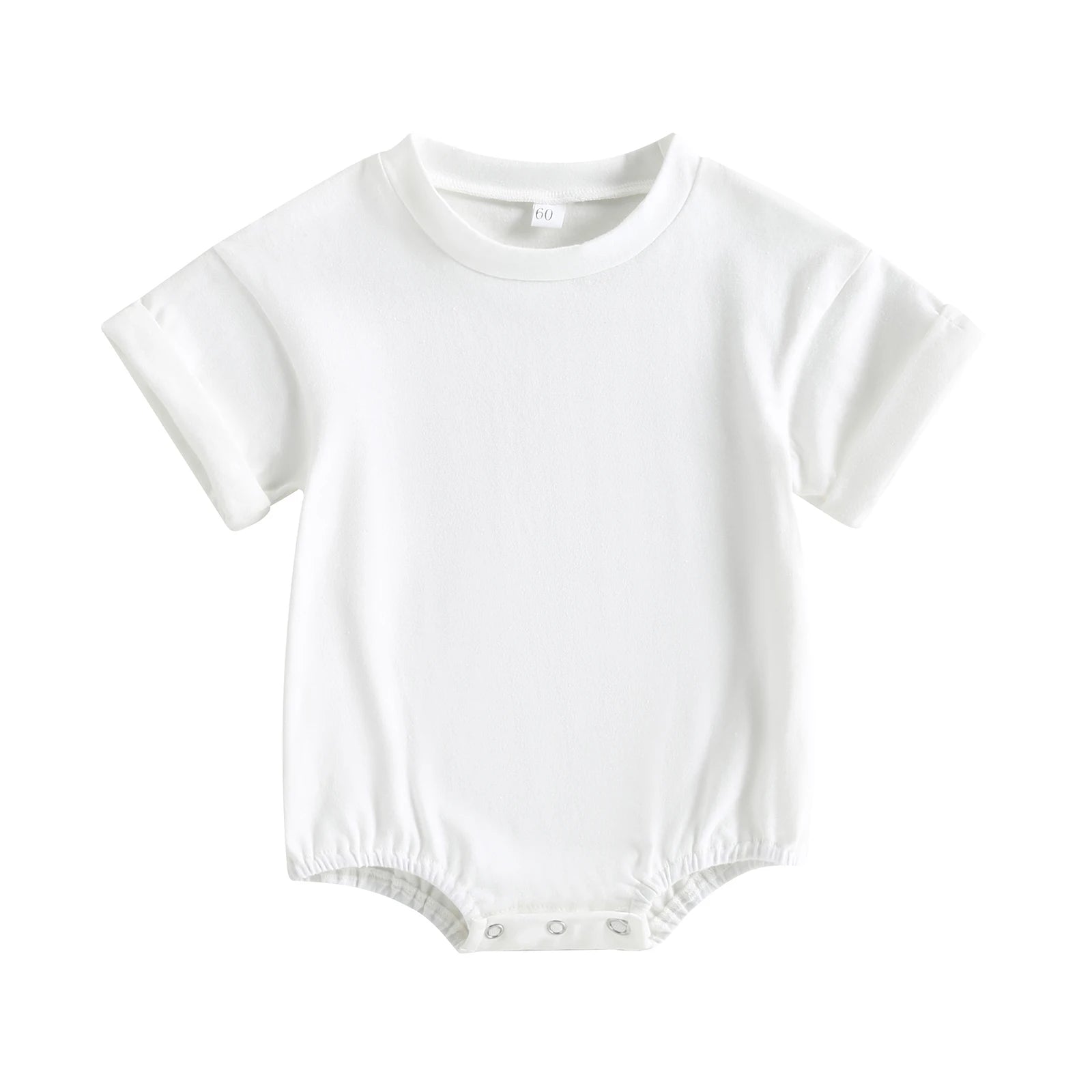 Boys Girls Bodysuit Short Sleeve Solid Color Jumpsuit Solid Casual Clothes
