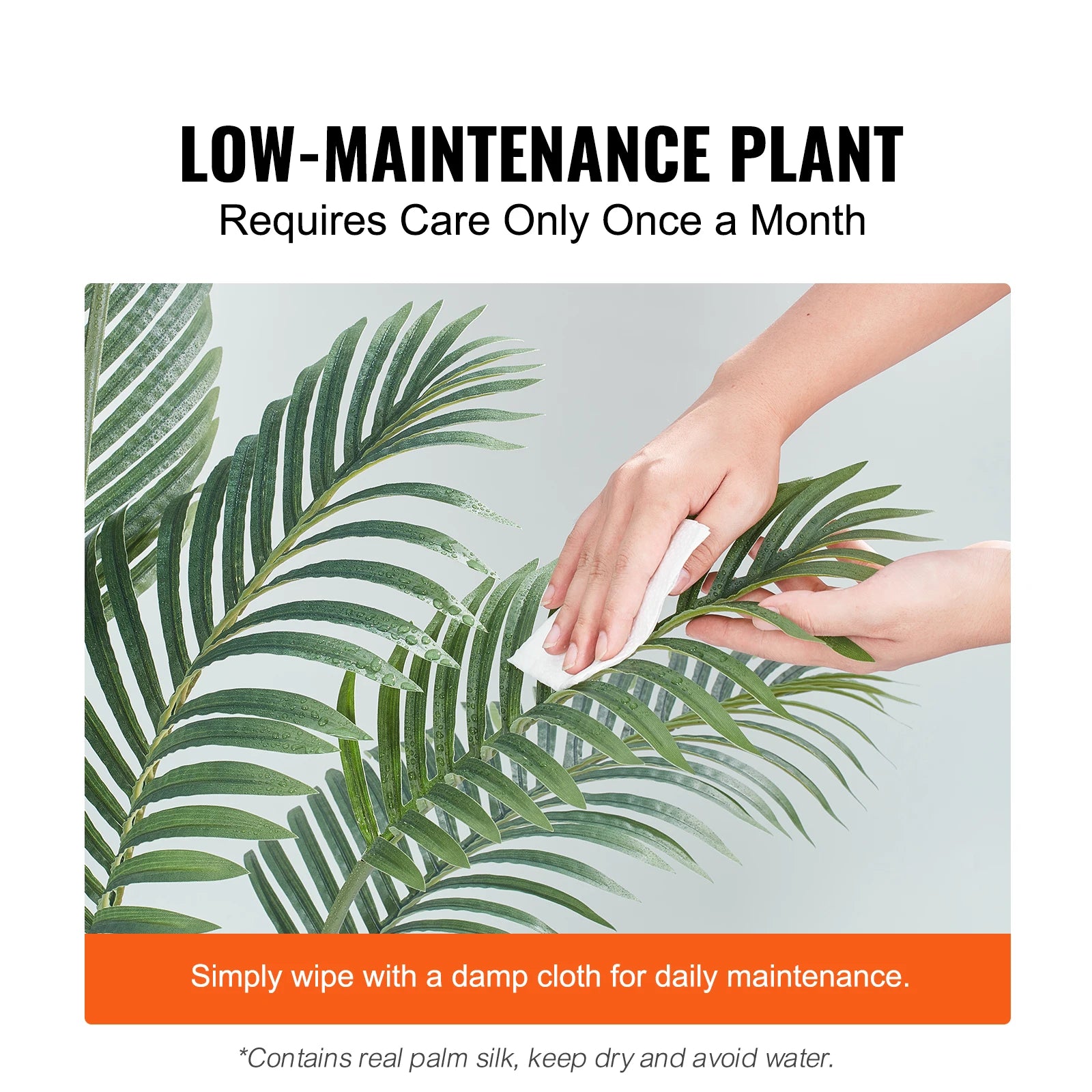 Palm Tree 4/5/6 FT Faux Plant Secure PE Material & Anti-Tip Tilt Protection