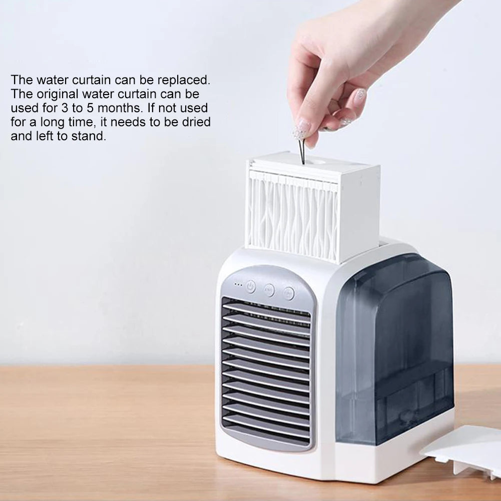 Water-Cooled Air Conditioner Air Cooling Machine Humidifier Mini Air Conditioner 380ml Tank Portable Air Chiller