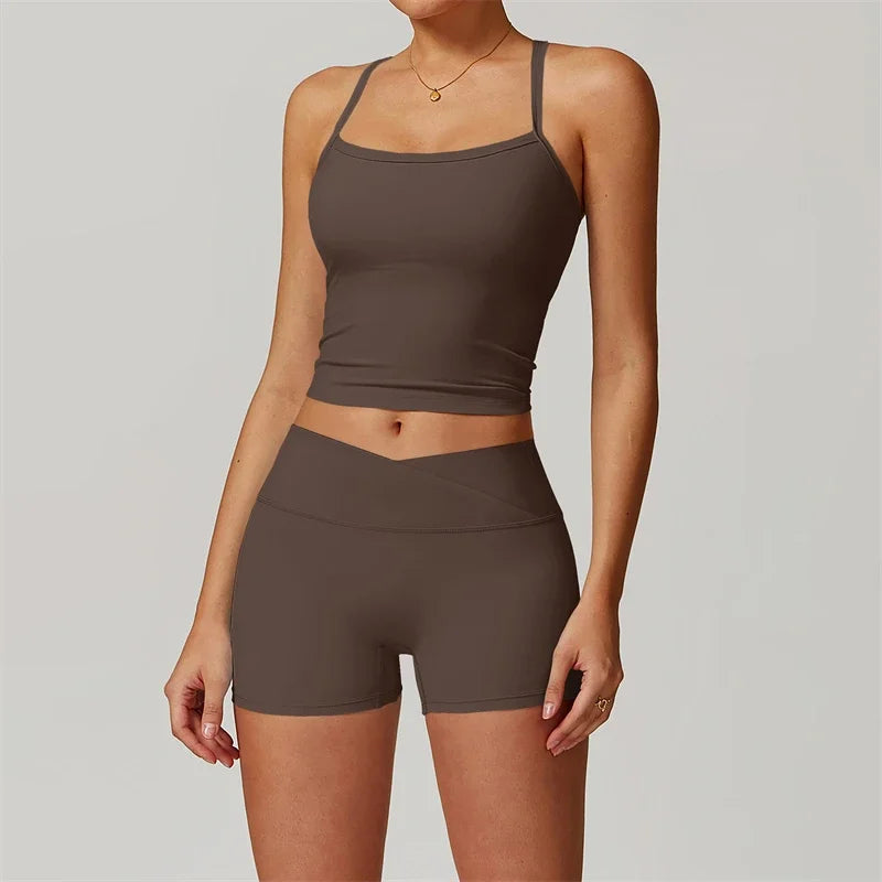 Yoga Set 2 Piece Sport Outfit for Woman Sportswear Fitness Suit Flared Leggings Underwear Gym Sets Workout Tracksuit