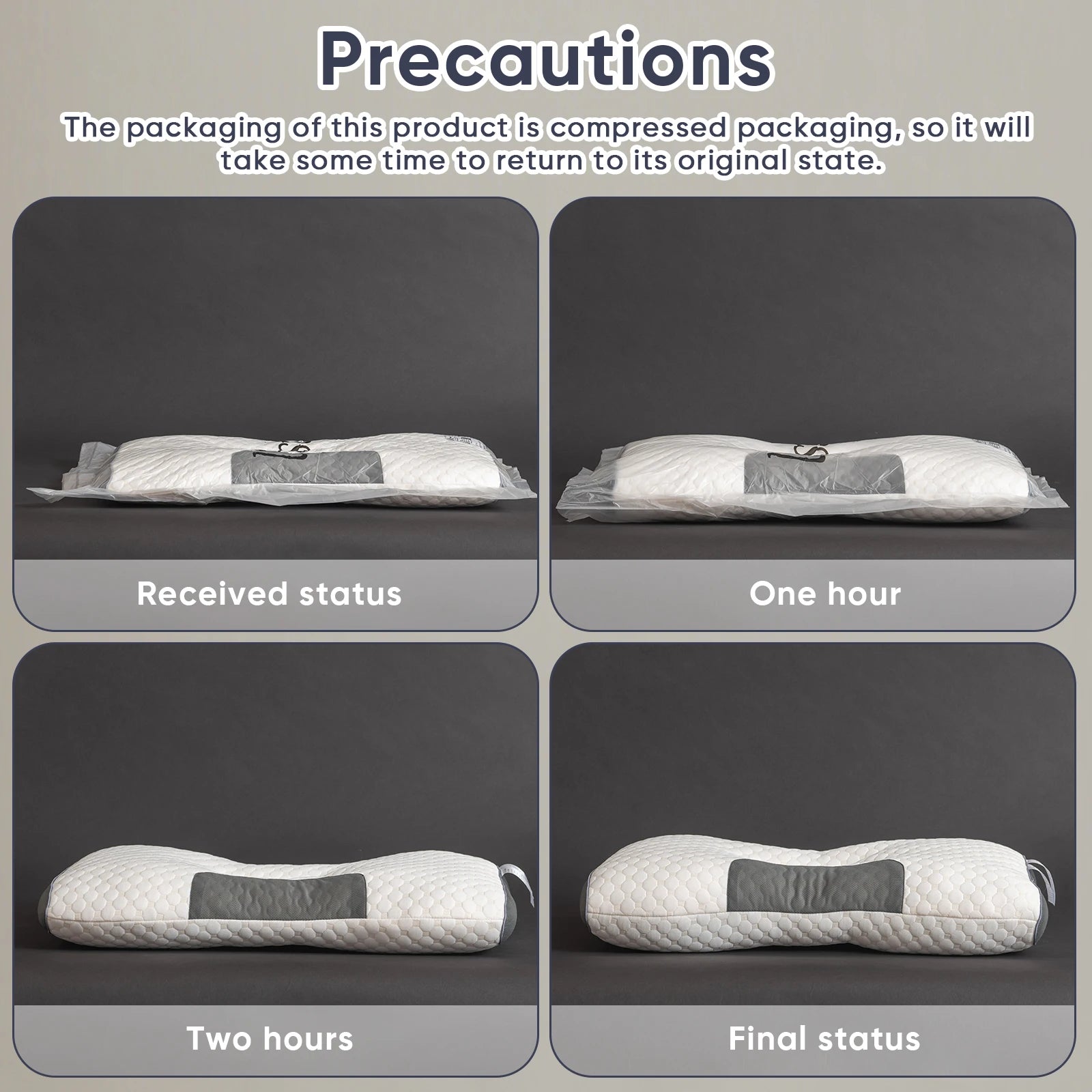 2pcs Massage Neck Pillows Adjustable Ergonomic Orthopedic Contour Support, High-Quality Pillow Core