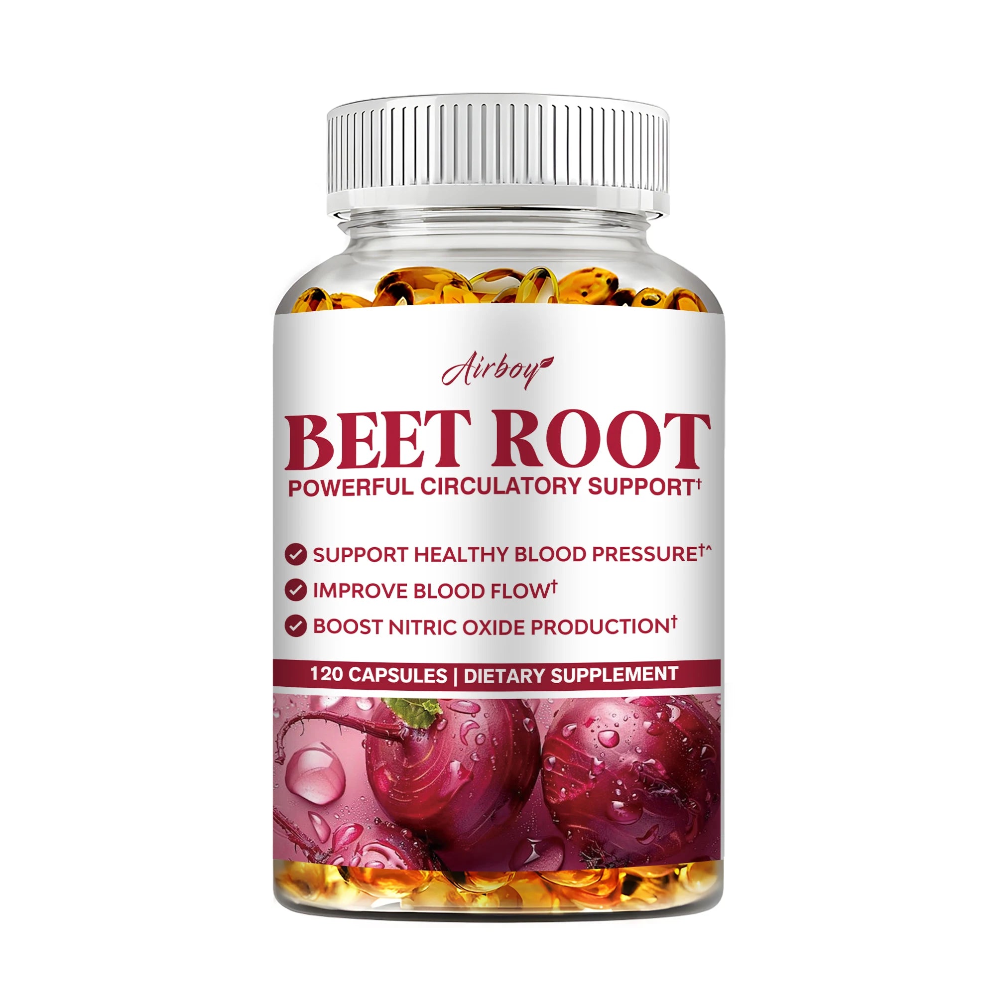 Beetroot - Maintain Healthy Blood Pressure, Improve Blood Circulation, Support Heart and Cardiovascular Health - 120