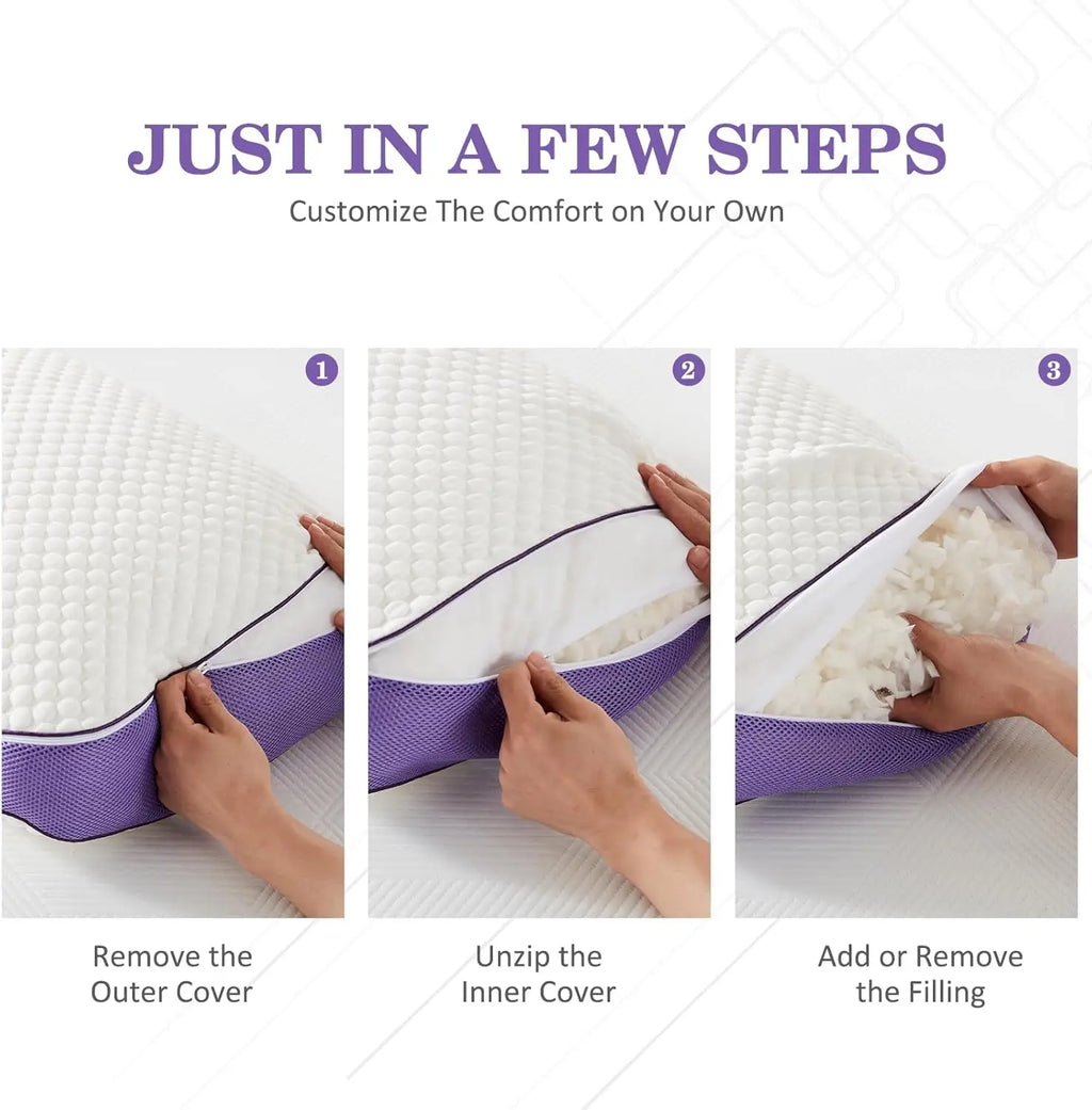 Adjustable Cooling Memory Foam Body Pillow with Washable Cover, Full Support for Side Sleepers, Back & Leg Comfort