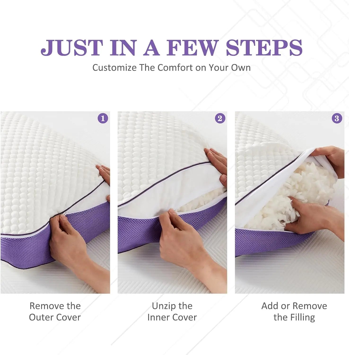 Adjustable Cooling Memory Foam Body Pillow with Washable Cover, Full Support for Side Sleepers, Back & Leg Comfort