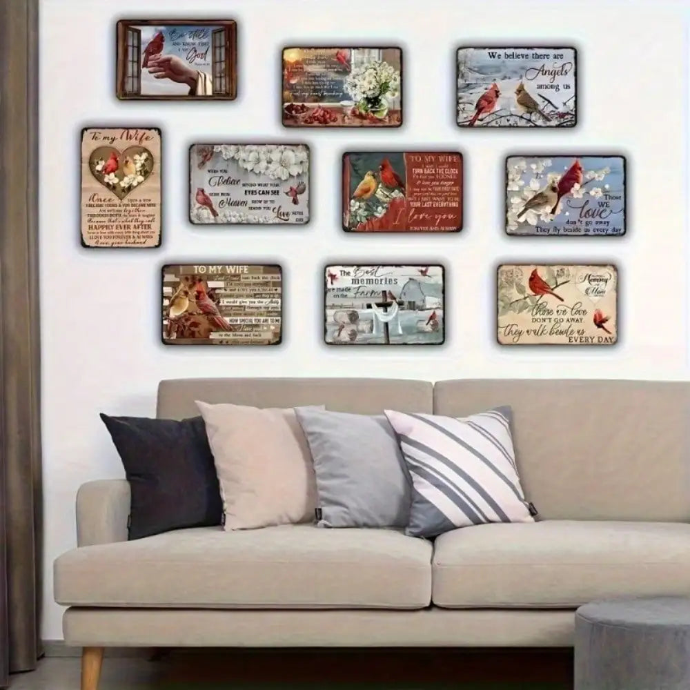 1pc Inspirational Quote Tin Sign Motivational Wall Art Vintage Home