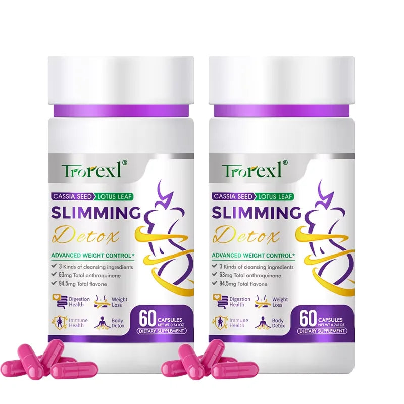 [60 Caps] Cassia Seed & Lotus Weight Loss Pills - Natural Fat Burner for Women | Clinically Tested Formula Safe Slimming Aid