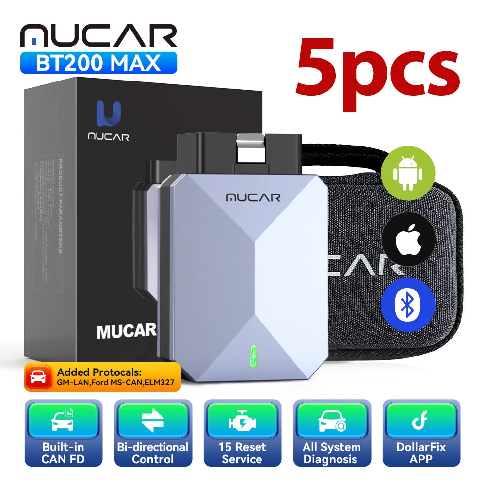 MAX Auto OBD2 Scanner ELM327 CANFD Bidirectional Tool 15 Reset Full System Diagnose Code Reader Free Update for Life