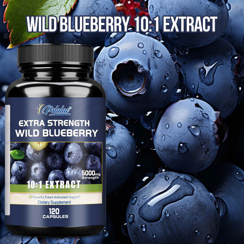 Wild Blueberry Capsules - Eyesight Improvement Eye Dry Fatigue Relief Myopia - 120 Capsules