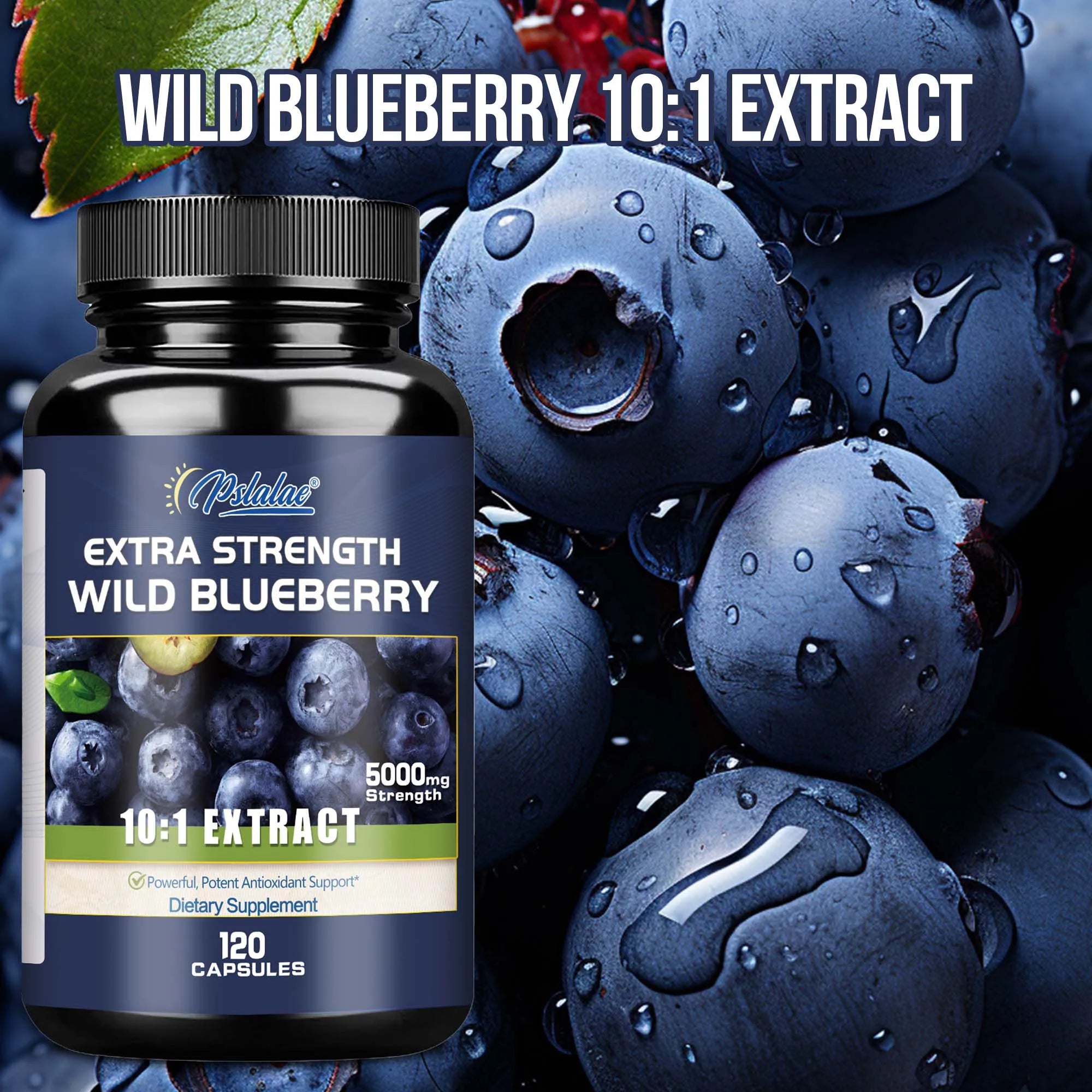 Wild Blueberry Capsules - Eyesight Improvement Eye Dry Fatigue Relief Myopia - 120 Capsules