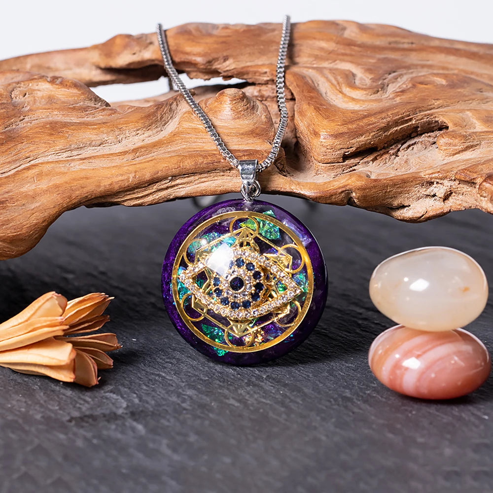 Orgonite Pendant Malachite Energy Necklace