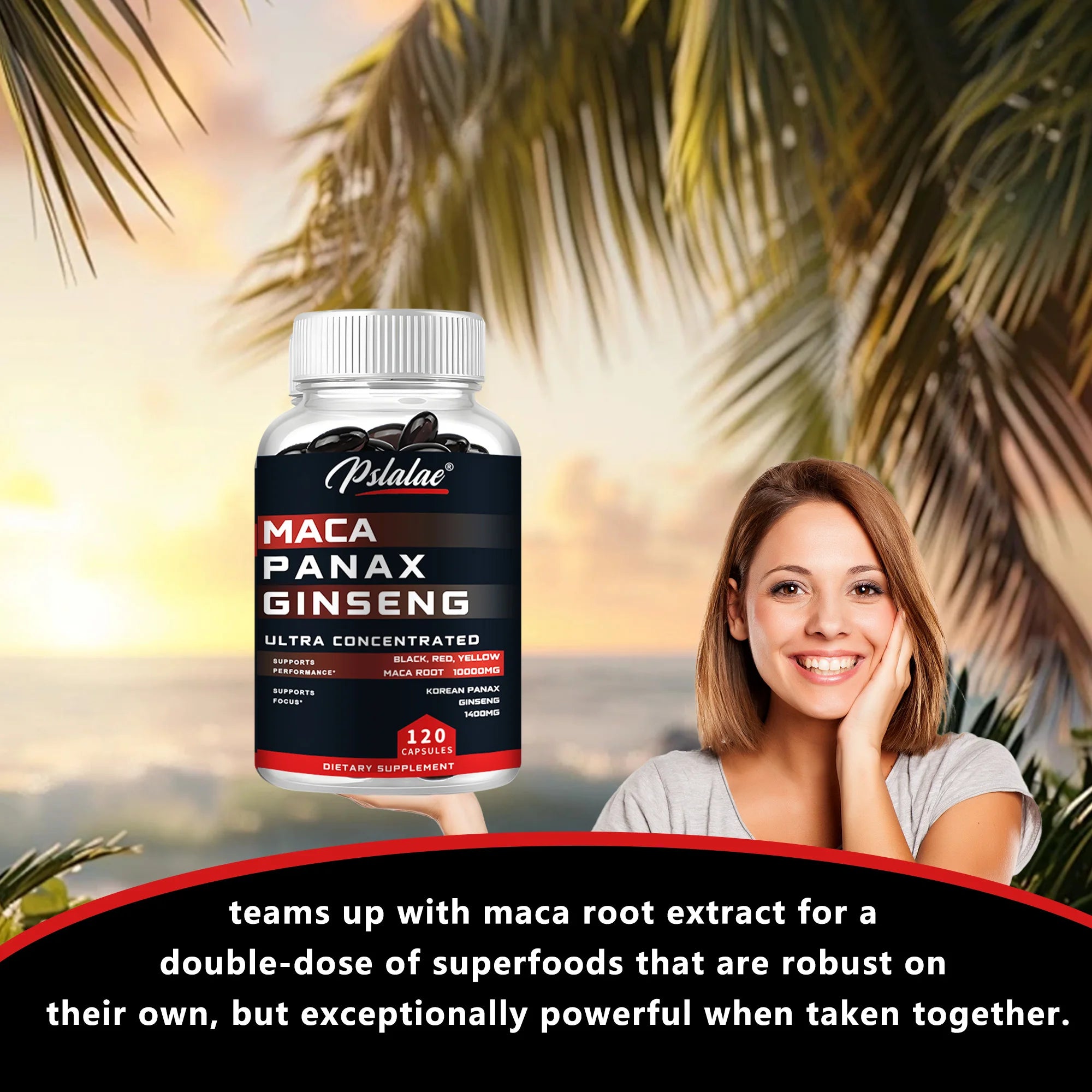 Ginseng Capsules - Support Natural Men's Health and Promote Energy, Endurance and Performance - 120 Capsules