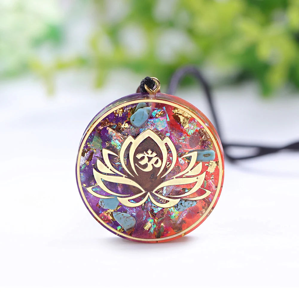 Orgonite Pendant Malachite Energy Necklace