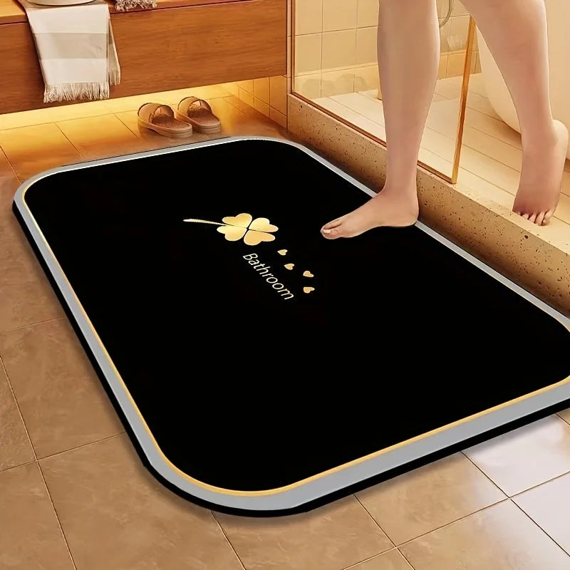 Bath Mat Quick Dry Super Absorbent Non-slip Floor Mat for Bathroom Shower Kitchen Pet Feeding
