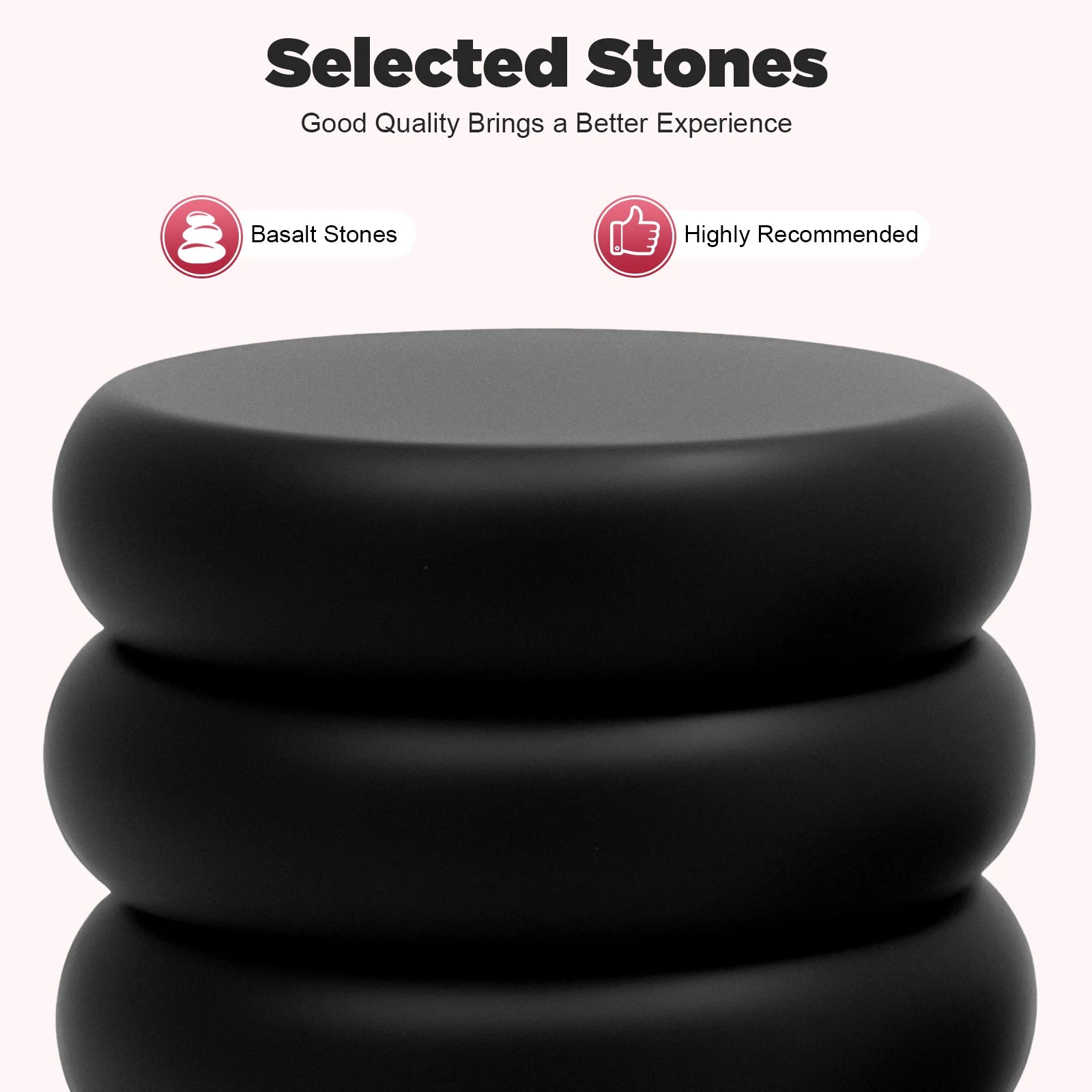 Professional Hot Stone Massage Kit with Heater, 20pcs Natural Volcanic Basalt Stones