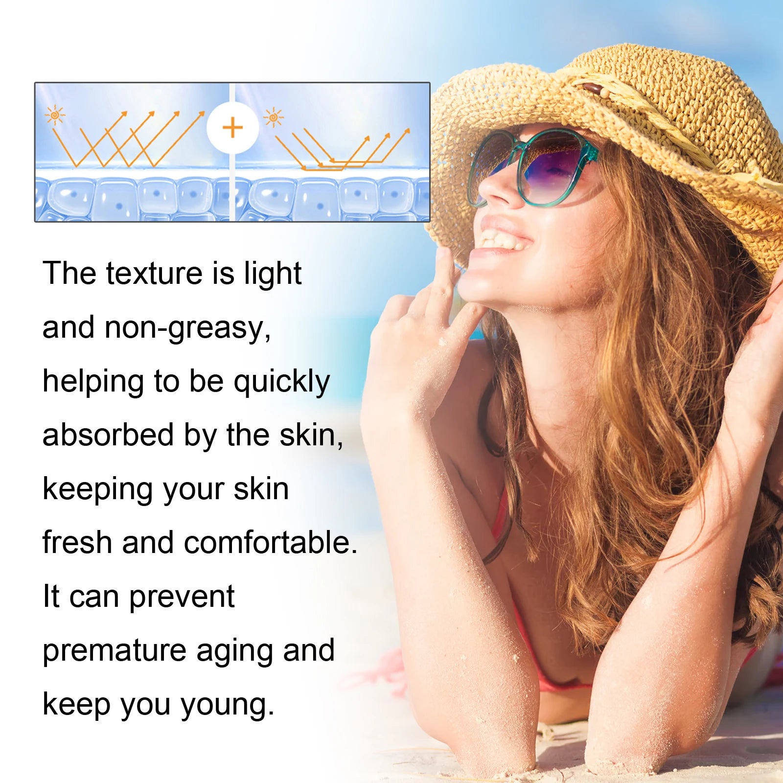 Spf 100 Body Sunblock Cream Gentle Moisturizing UV Protection Refreshing Oil Control Glowing Non-sticky