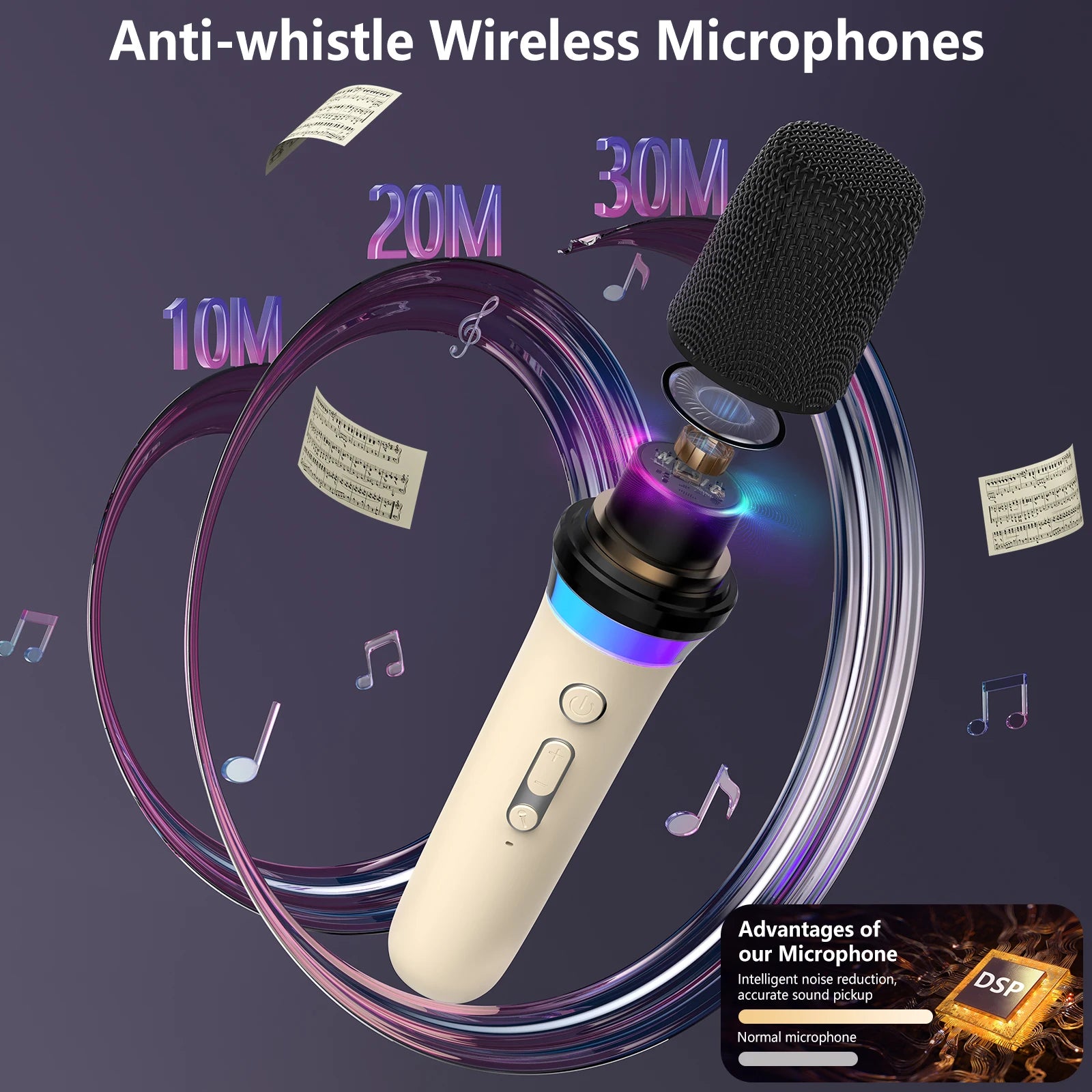 Kids Karaoke Machine, Mini Bluetooth Speaker with Microphone for Singing Home Party