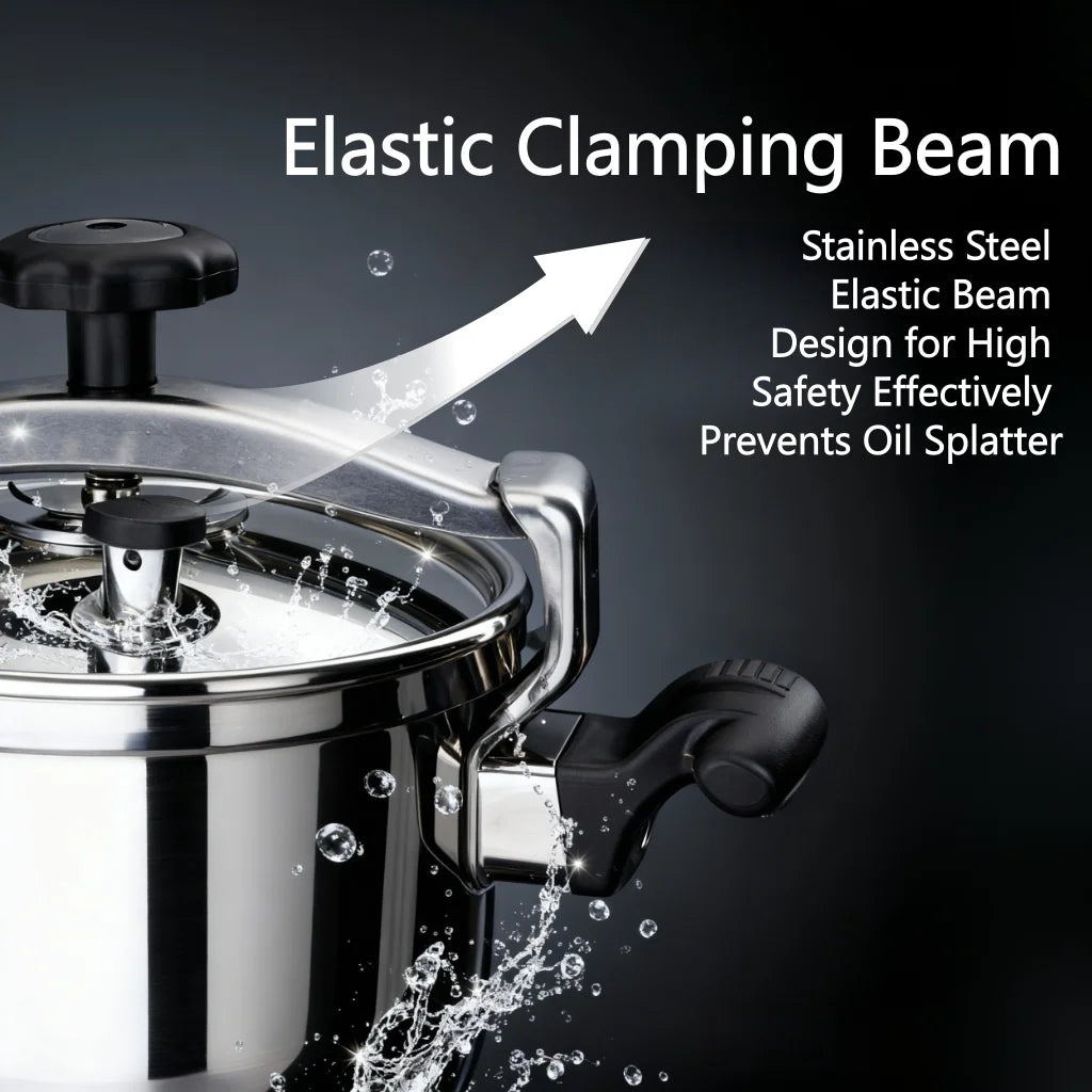Universal 7L Explosion-Safe Pressure Cooker - For Use on Gas, Induction, and Electric Stoves