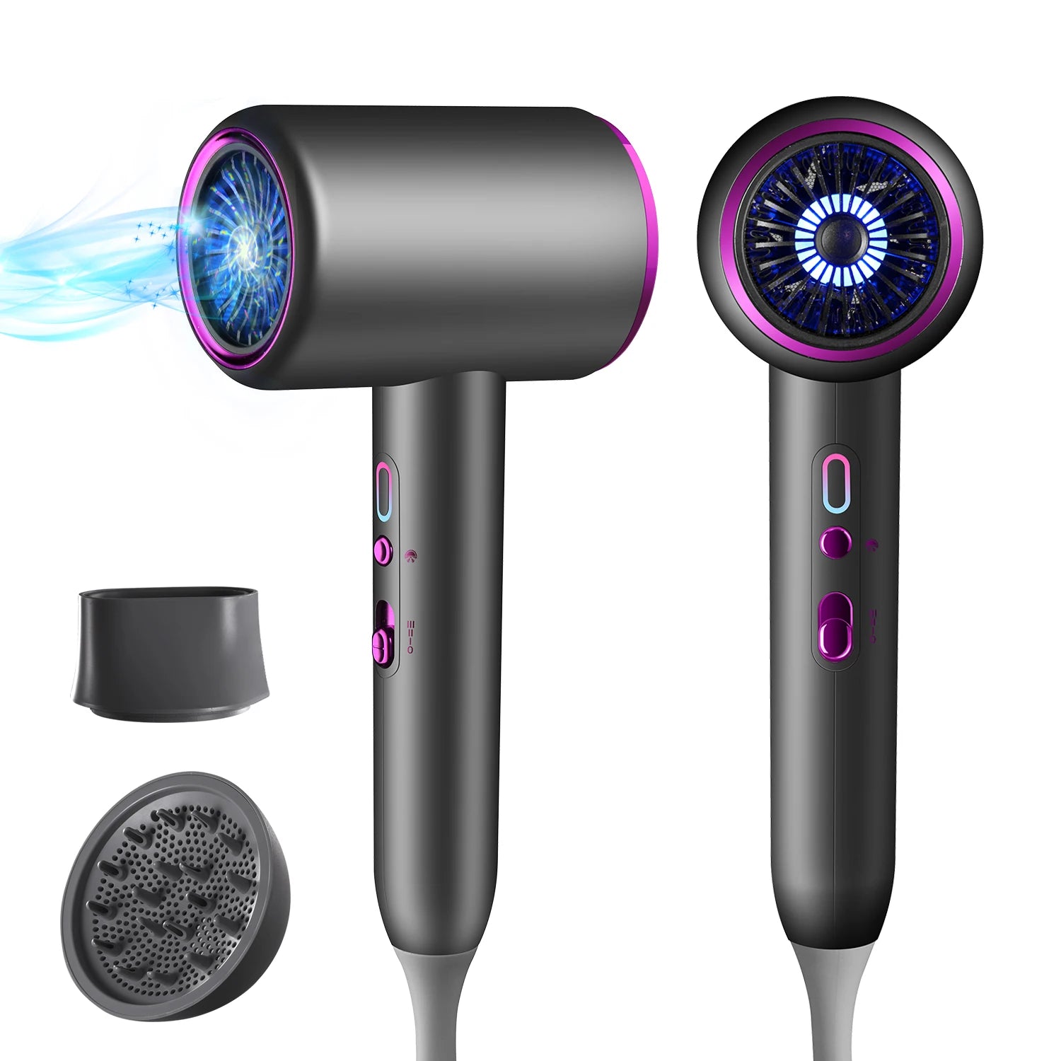 Professional Hair Dryer with Diffuser, 1875W Blow Dryer Ionic Hair Dryer