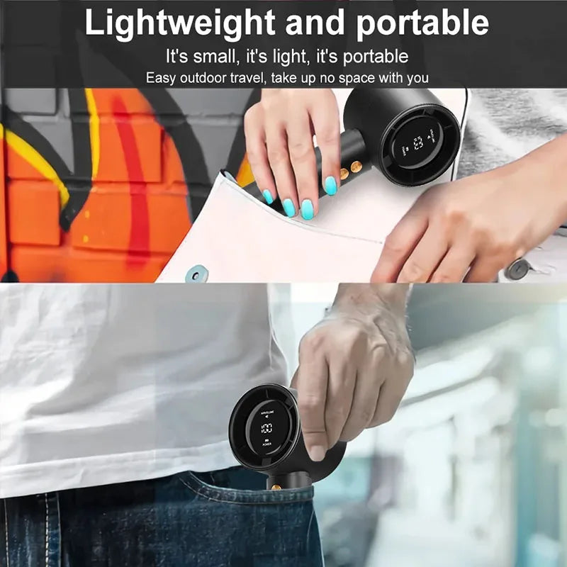 Portable Handheld Turbo Fan Mini 100 Speed Adjustment High Speed Air Cooler