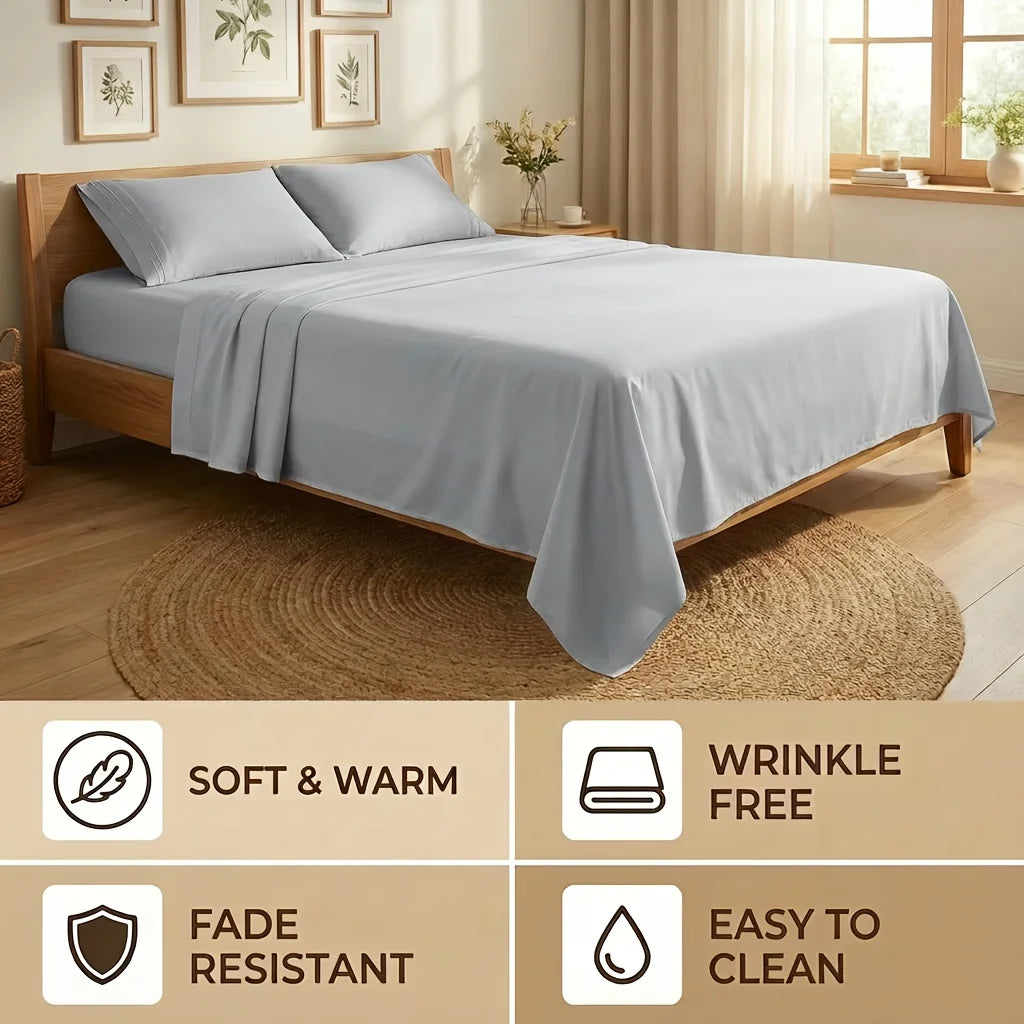 Cooling Bamboo Bed Sheets Set for Twin, Full, Queen, King and California King Size Bed - 18 Inch Deep Pocket