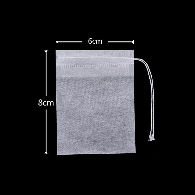 600/50PCS Disposable Tea Filter Bags Non-woven Fabric Teabags With String Kitchen Teaware Coffee Loose Tea Spice Bag