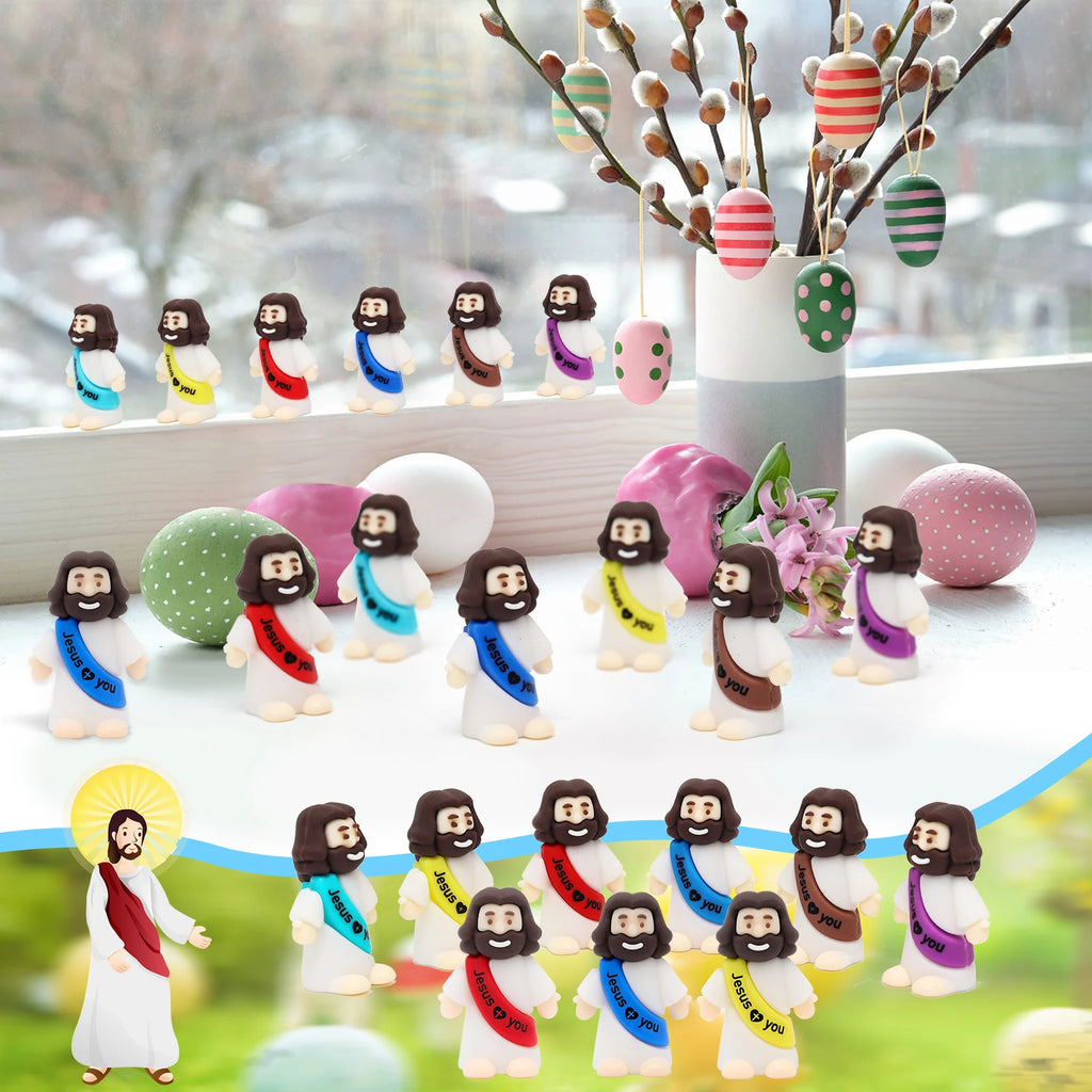 100pcs Small Jesus Decorations Jesus Statues Desktop Decorations