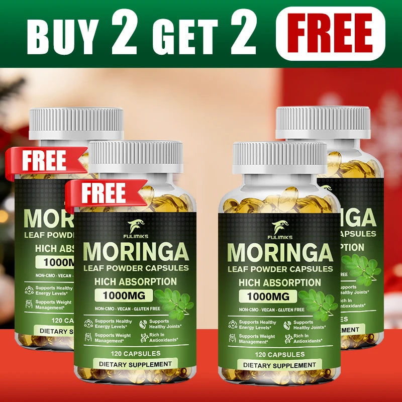 Pure Moringa Leaf Powder Supplement Energy, Metabolism and Immune Support,Weight Management, Non-GMO