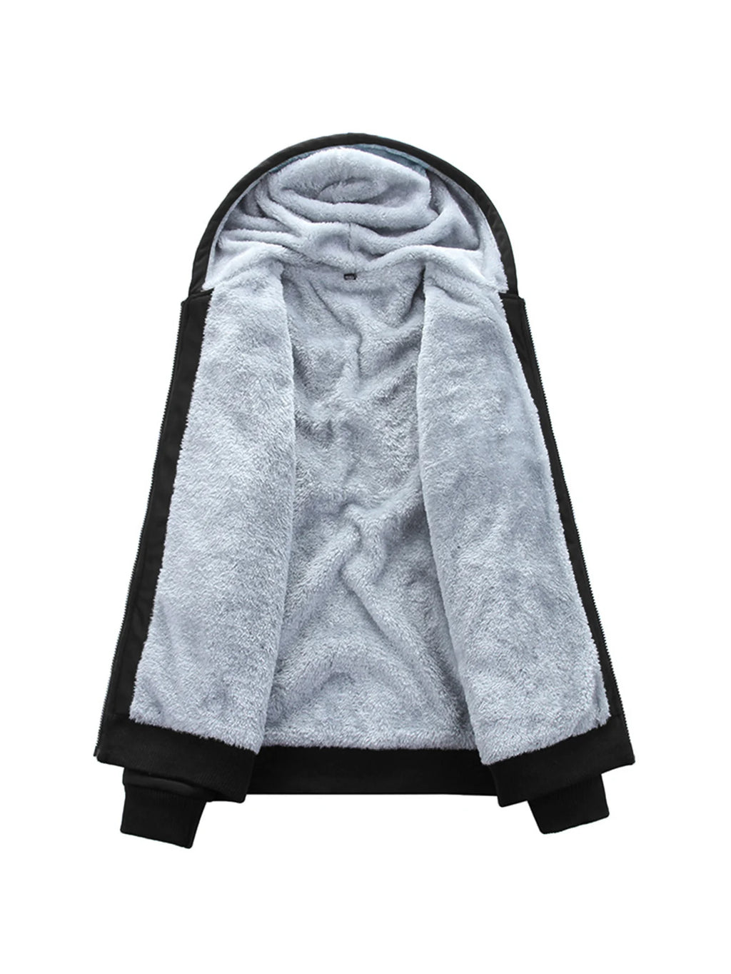 Men's Casual Fleece-Lined Thickened Sports Suit Two-Piece Set