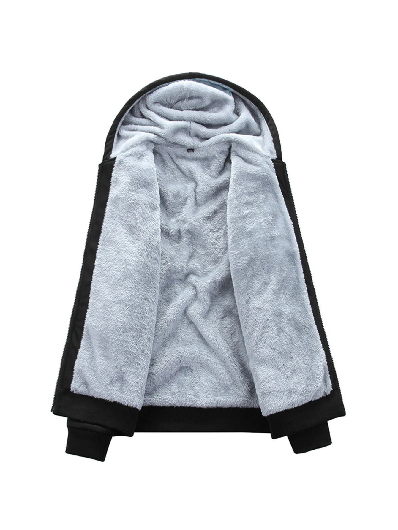 Men's Casual Fleece-Lined Thickened Sports Suit Two-Piece Set