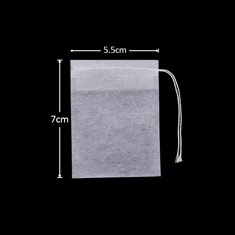 600/50PCS Disposable Tea Filter Bags Non-woven Fabric Teabags With String Kitchen Teaware Coffee Loose Tea Spice Bag