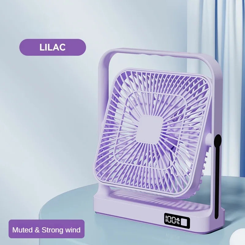 New desktop wall mounted fan, 3600mAh USB ultra long endurance rechargeable battery