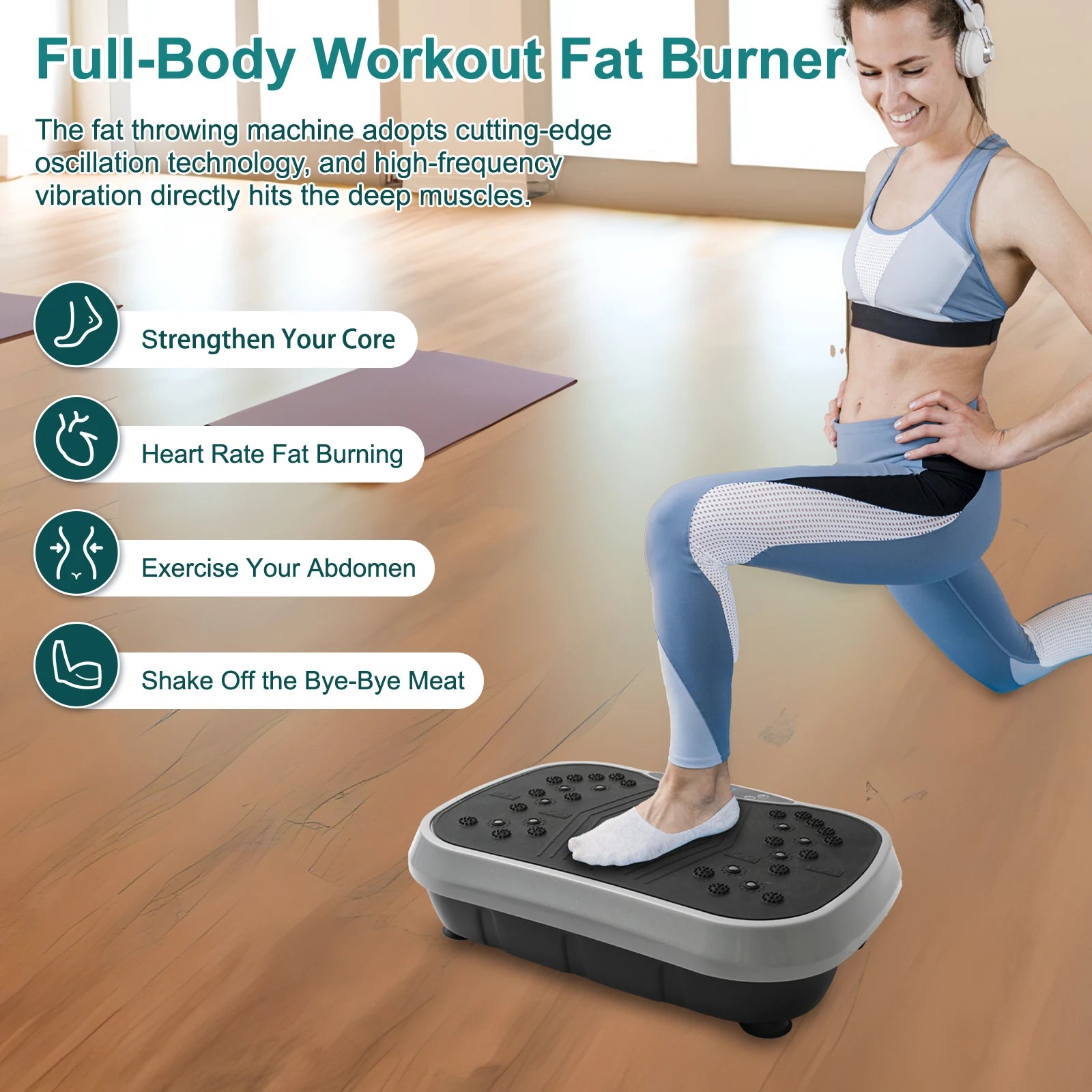 Vibration Plate Exercise Machine Fat-Burning Home Fitness