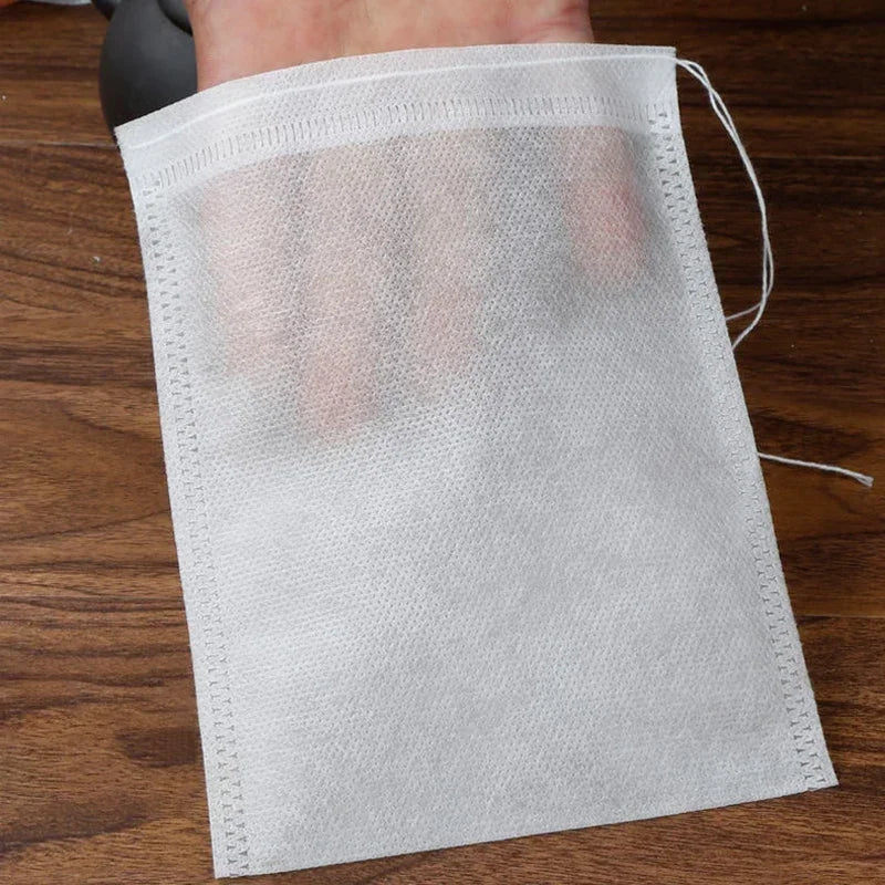 600/50PCS Disposable Tea Filter Bags Non-woven Fabric Teabags With String Kitchen Teaware Coffee Loose Tea Spice Bag