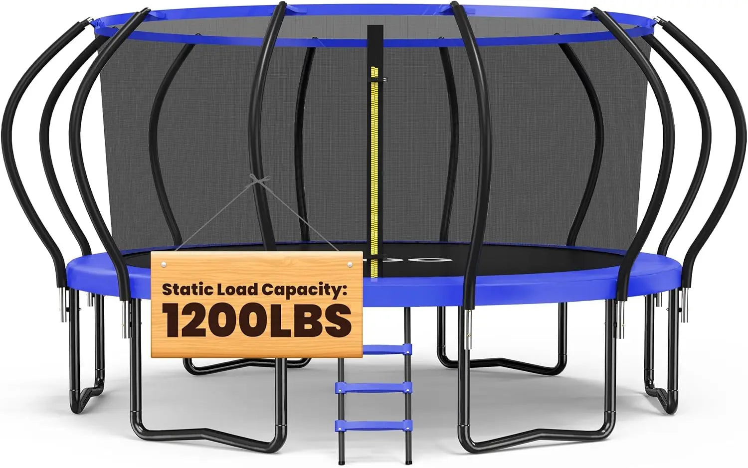 Trampoline, 1200LBS Weight Capacity Outdoor Trampoline 16 15 14 12 10 8FT Yard Trampolines for Kids Adults