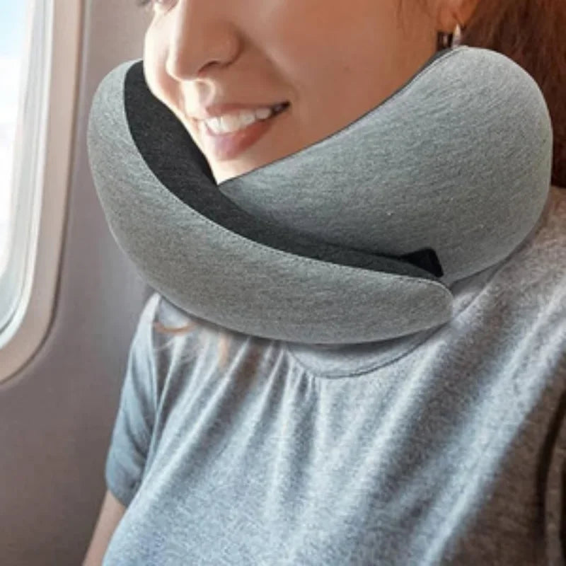 Travel Neck Pillow Car Neck Memory Foam Pillow U-Shaped Portable Auto Headrest Pillow Adjustable Traveling