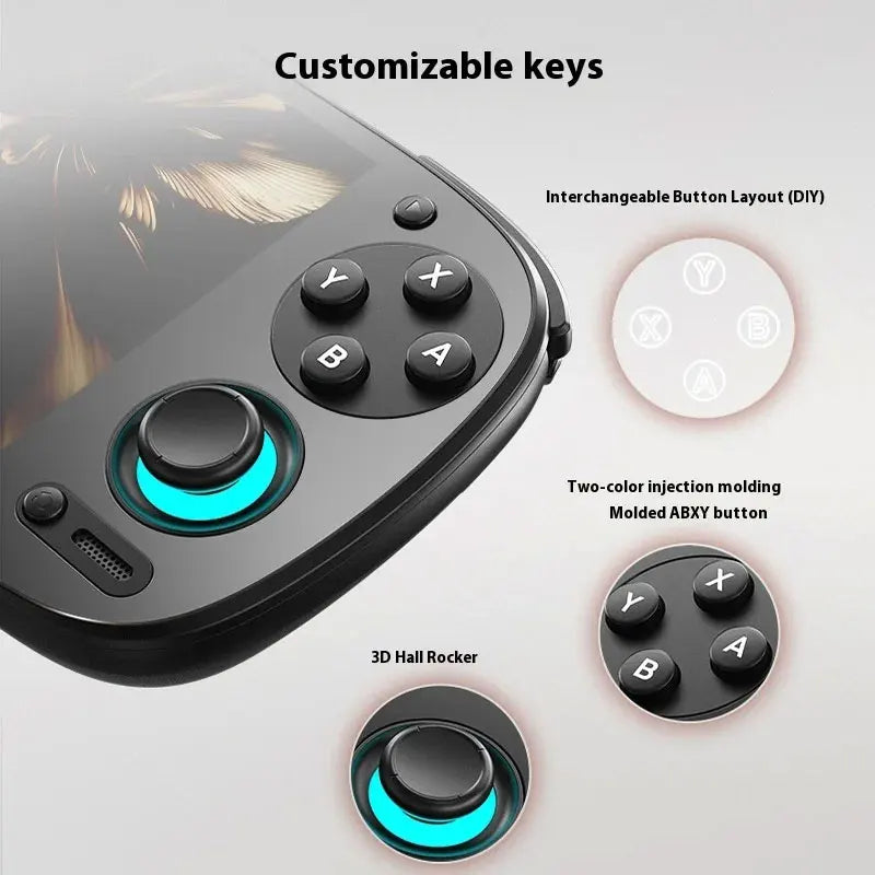 Handheld Game Console 5.5'' Screen Android13 Joystick Lighting Effect Active Cooling Video Games