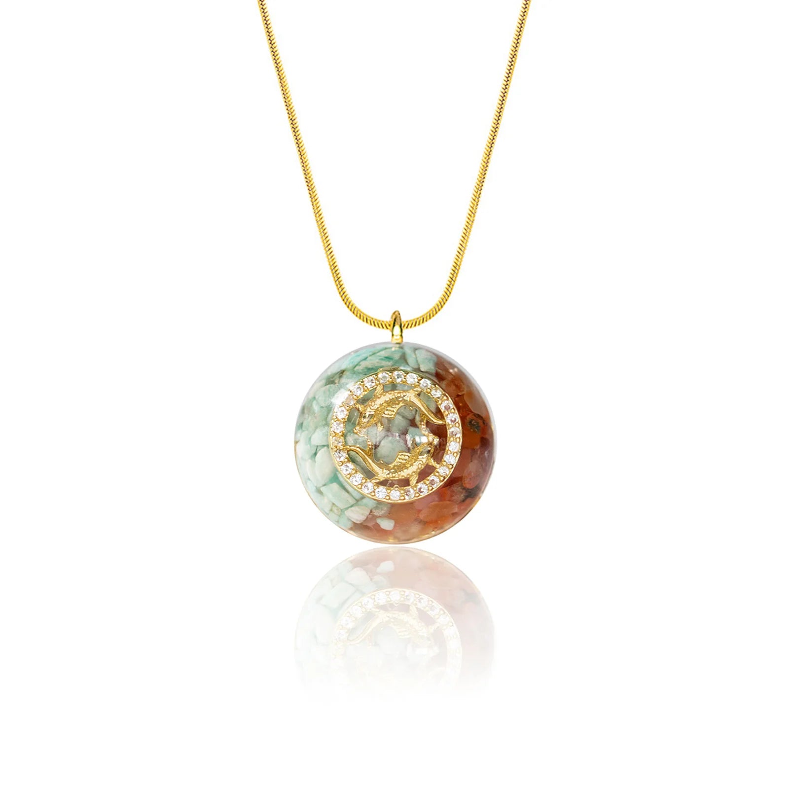 Orgonite Pendant Malachite Energy Necklace