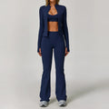 3PCS Gym Set Women Yoga Bra Jacket High Waist Workout Leggings Shorts Sports Suit 2 Pieces Yoga Set