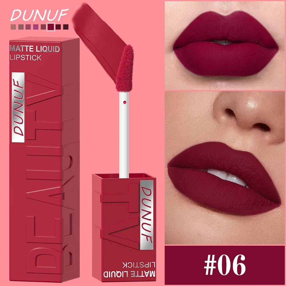 Matte Velvet Lipstick Lip Gloss Waterproof Smooth Long-Lasting