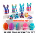 3D Printed Rabbit Eggs Ornament Animal Model Easter Rabbit Home Desktop Ornament Happy Easter Gift for Kids