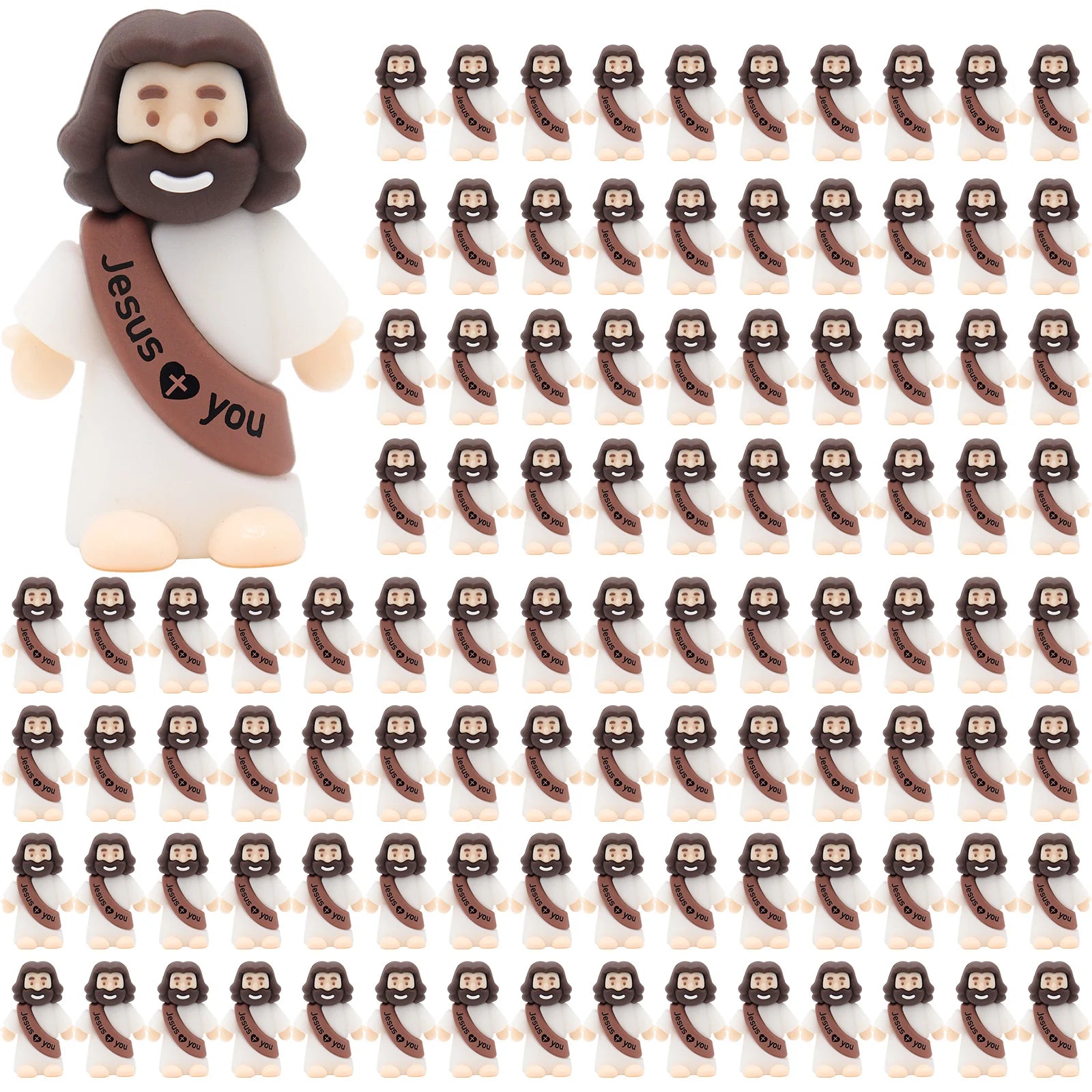 100pcs Small Jesus Decorations Jesus Statues Desktop Decorations