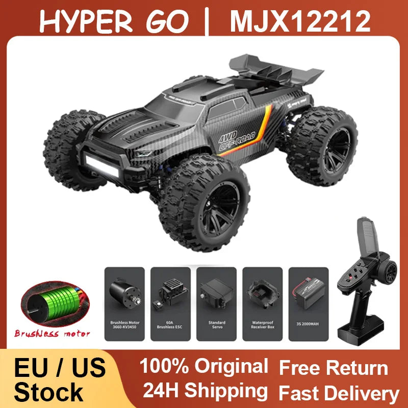 MJX 1:12 12212 Remote Control Car 58KM/H Monster Truck RC Four-Wheel Drive 3S High-Speed
