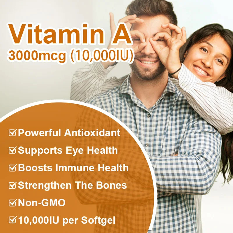 Vitamin A Capsules Effectively Antioxidant Skin Care Enhances Immunity and Supports Eye and Bone Health
