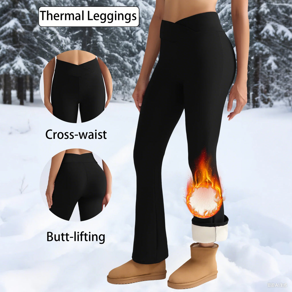 Fleece Women Leggings Thick winter Pants High-Waisted Thermal Tights Tummy Control